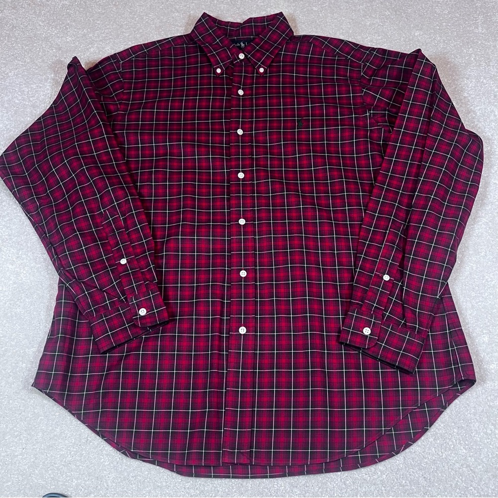 Ralph Lauren Classic Fit size large , Men's Red Plaid Shirt - Picture 2 of 8